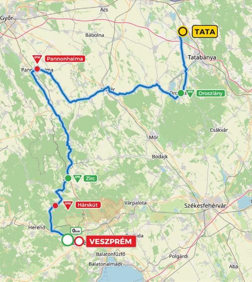 Streckenverlauf Tour de Hongrie 2021 - Etappe 3