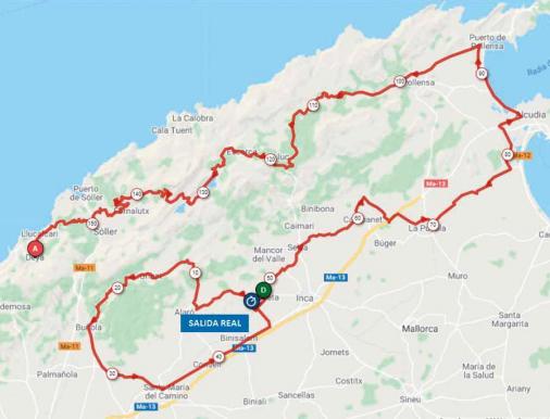Streckenverlauf Trofeo Serra de Tramuntana 2021