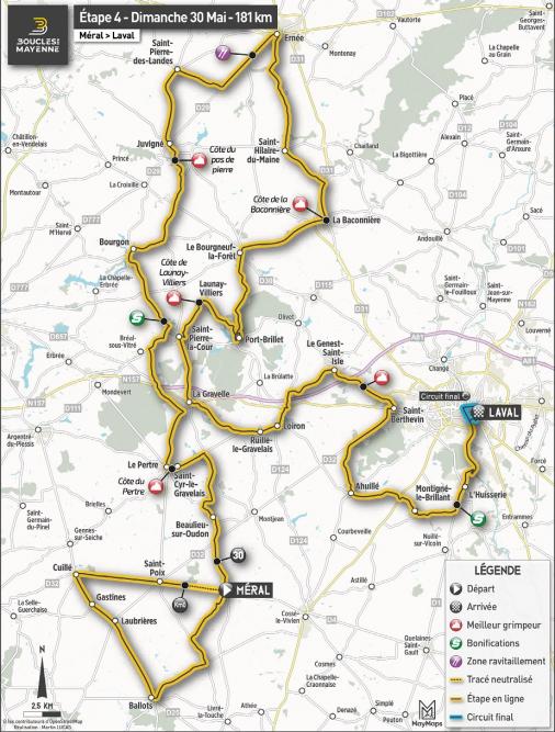 Streckenverlauf Boucles de la Mayenne 2021 - Etappe 4