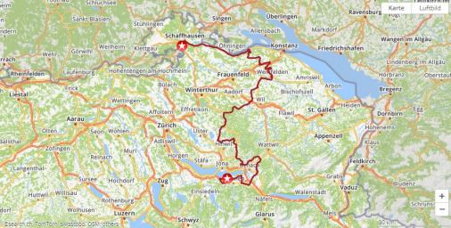 Streckenverlauf Tour de Suisse 2021 - Etappe 2