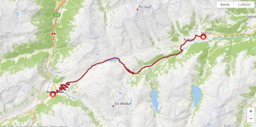 Streckenverlauf Tour de Suisse 2021 - Etappe 7