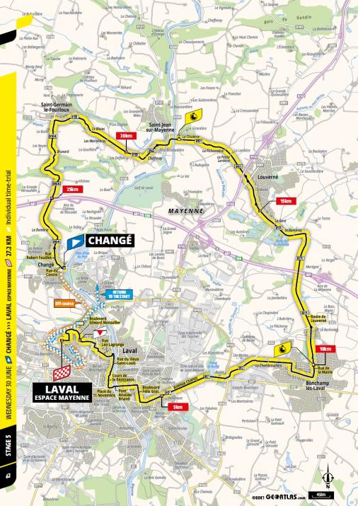 Streckenverlauf Tour de France 2021 - Etappe 5