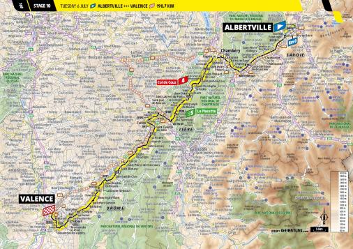 Streckenverlauf Tour de France 2021 - Etappe 10