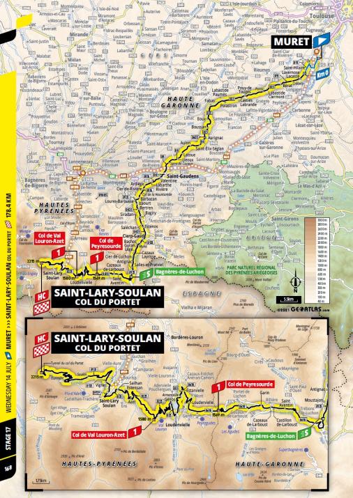 Streckenverlauf Tour de France 2021 - Etappe 17
