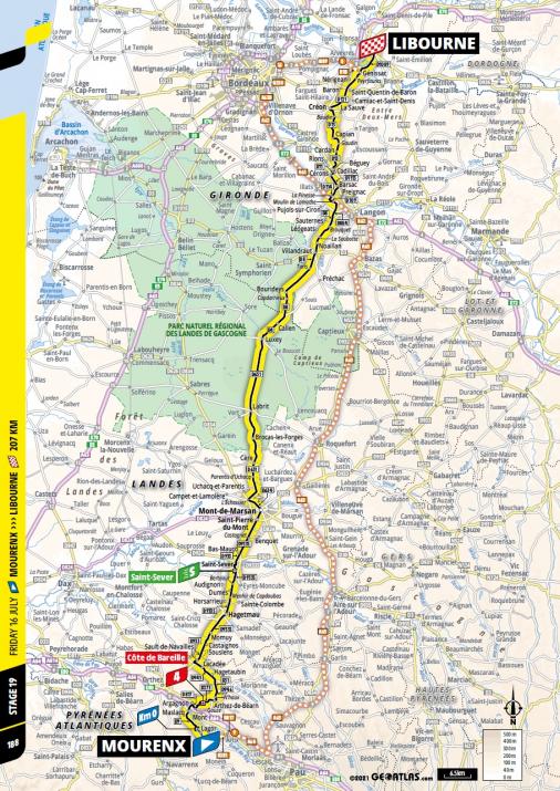 Streckenverlauf Tour de France 2021 - Etappe 19
