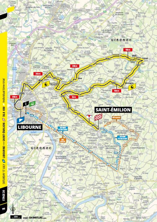 Streckenverlauf Tour de France 2021 - Etappe 20