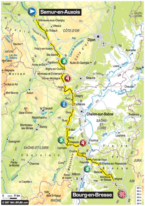 Streckenverlauf Tour de France 2007 - Etappe 6