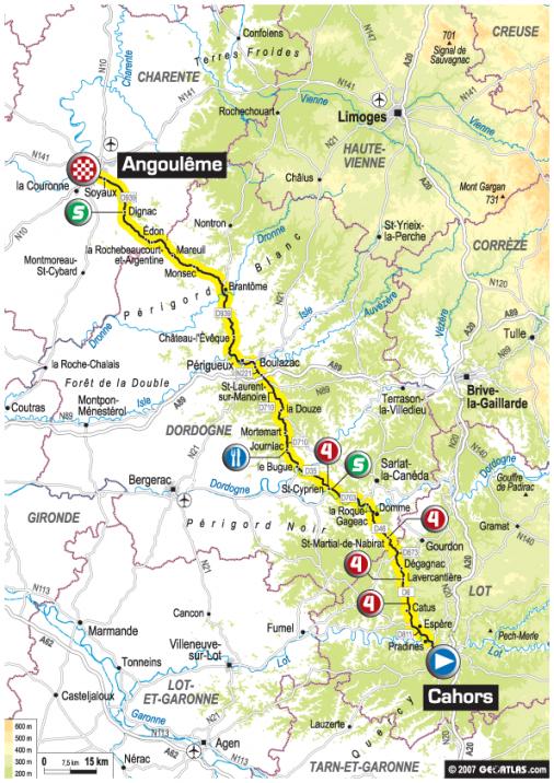 Streckenverlauf Tour de France 2007 - Etappe 18
