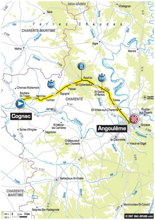 Streckenverlauf Tour de France 2007 - Etappe 19
