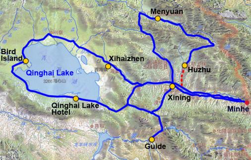 Streckenverlauf Tour of Qinghai Lake 2007
