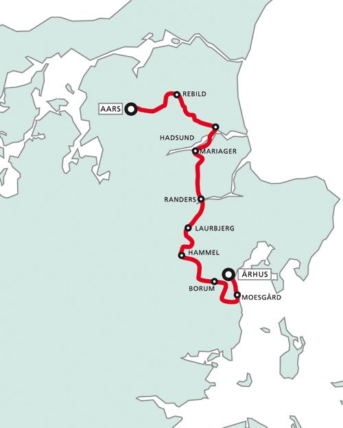 Streckenverlauf Post Danmark Rundt 2007 - Etappe 2