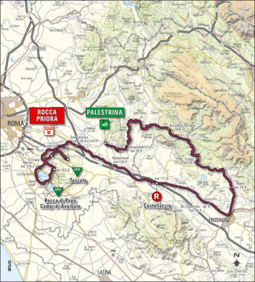 Streckenverlauf Giro del Lazio 2007