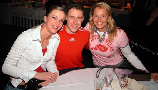 Peggy Mller, Schwimmweltmeisterin Franziska von Almsick und Robert Bartko