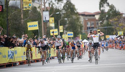 Jubel von Cavendish und Ciolek, 6. Etappe, Amgen Tour of California. Foto: amgentourofcalifornia.com