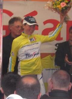 Loes Gunnewijk freut sich ber die Gesamtfrhung <i>(Foto: http://www.tour-aude-cycliste-feminin.com)</i>