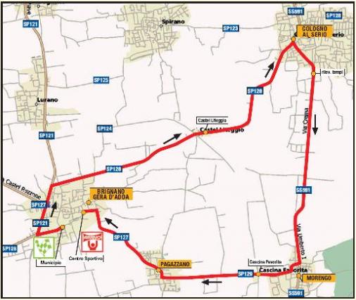 Streckenverlauf Settimana Ciclistica Lombarda - Etappe 1