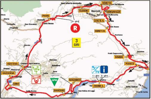 Streckenverlauf Settimana Ciclistica Lombarda - Etappe 4