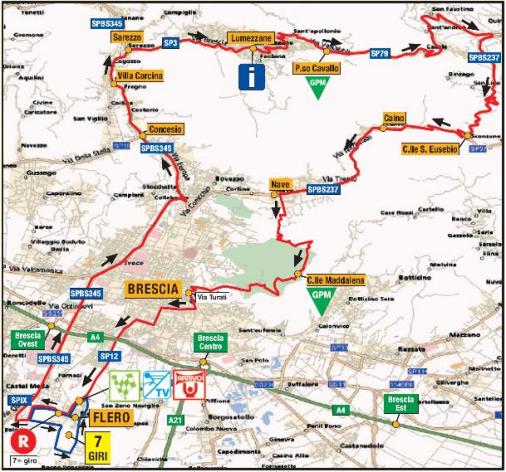 Streckenverlauf Settimana Ciclistica Lombarda - Etappe 5