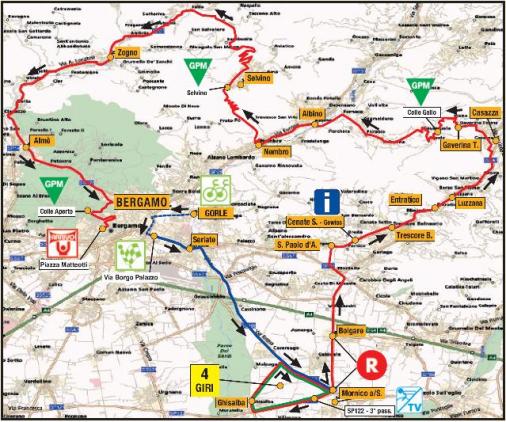 Streckenverlauf Settimana Ciclistica Lombarda - Etappe 6