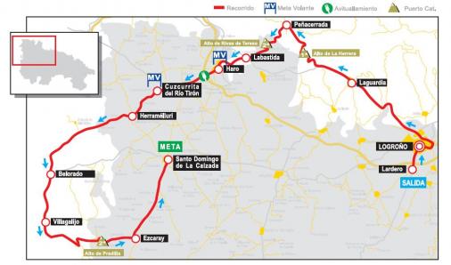 Streckenverlauf Vuelta Ciclista a la Rioja - Etappe 2