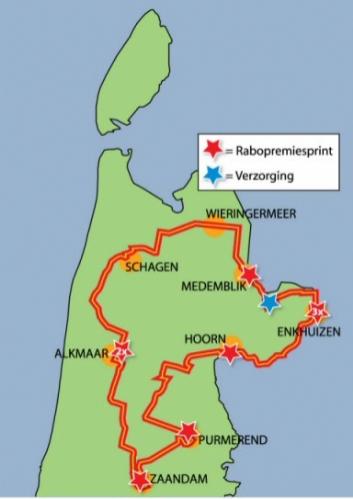 Streckenverlauf Int. Ronde van Noord-Holland 2008