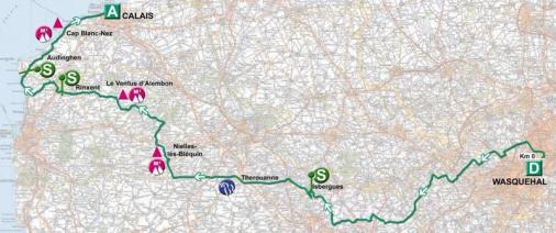 Streckenverlauf 4 Jours de Dunkerque 2008 - Etappe 4