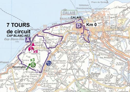 Streckenverlauf 4 Jours de Dunkerque 2008 - Etappe 5