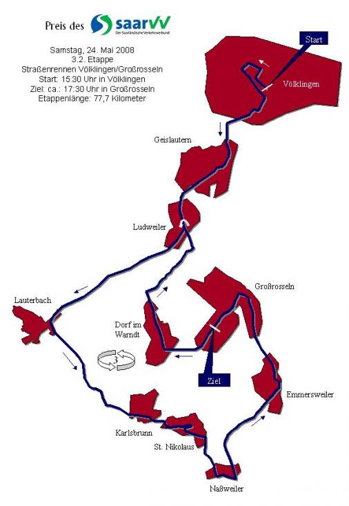 Streckenverlauf Trofeo Karlsberg 2008 - Etappe 3b