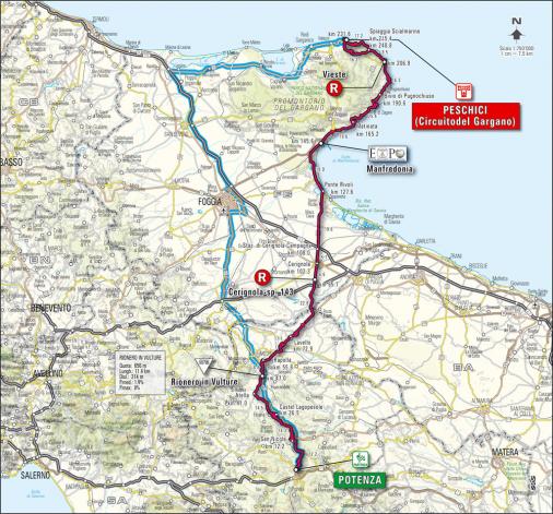 Streckenverlauf Giro d´Italia 2008 - Etappe 6