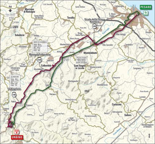 Streckenverlauf Giro dItalia 2008 - Etappe 10