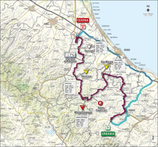 Streckenverlauf Giro d´Italia 2008 - Etappe 11