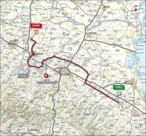 Streckenverlauf Giro d´Italia 2008 - Etappe 12