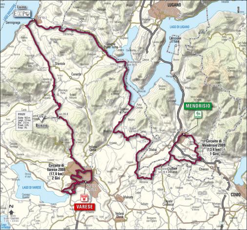 Streckenverlauf Giro dItalia 2008 - Etappe 18