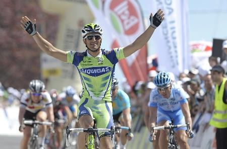 Daniele Bennati gewinnt die Schlussetappe der Tour de Romandie 2008 (Foto: Veranstalter)