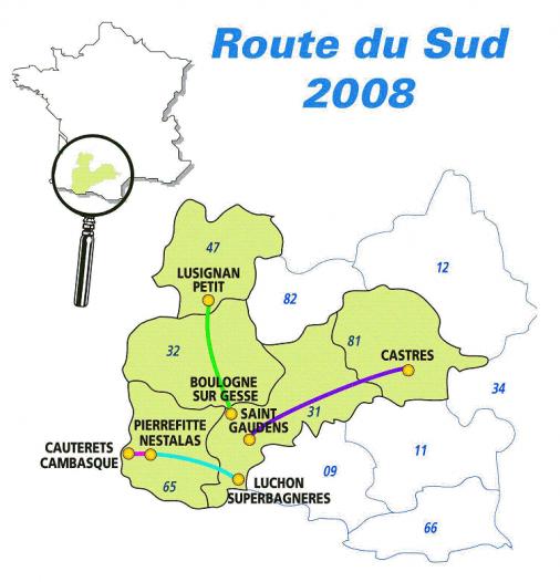 Streckenverlauf Route du Sud 2008