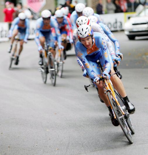 Team Slipstream gewinnt Mannschaftszeitffahren,  91. Giro d\' Italia 2008, 1. Etappe, Mannschaftszeitfahren, Palermo. Foto: Sabine Jacob