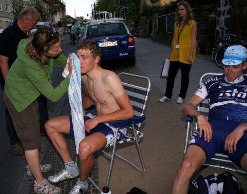 Nicole Faust, Mathias Brndle, Dominik Nerz, 56. Tour de Berlin 2008, 4. Etappe. Foto: Adriano Coco
