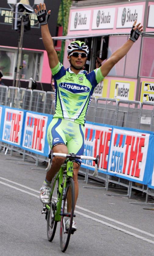 Etappensieger Daniele Bennati (Liquigas), 91. Giro d\' Italia 2008,  3. Etappe, Catania - Milazzo (221 km), Foto: Sabine Jacob