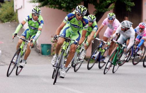 Vincenzo Nibali, Andrea Noe, Danilo di Luca , Franco Pellizotti,  91. Giro d\' Italia 2008,  3. Etappe, Catania - Milazzo (221 km), Foto: Sabine Jacob