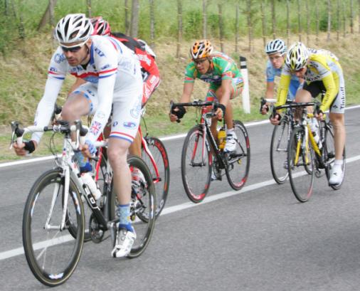 David Millar,  Luis Laverde, Johannes Frhlinger , Pavel Brutt, 91. Giro d\' Italia 2008,  5. Etappe, Foto: Sabine Jacob