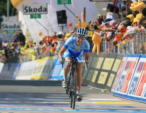 Gesamterster Matthias Russ,   zeitgleich mit Giovanni Viscont, 91. Giro d\' Italia 2008, 6. Etappe, Foto: Sabine Jacob