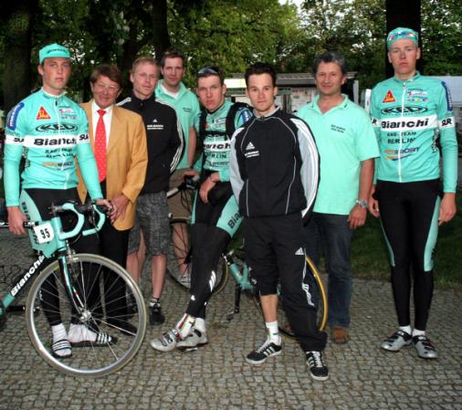 Timo Seubert, Tobias Buchheister, Armin Spitzbart, Marcel Kalz, Simon Geschke, Dieter Stein, Bjrn Gollhardt,56. Tour de Berlin 2008, 1. Etappe . Archivoto: Adriano Coco 