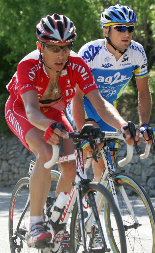 Ausreier Mickael Buffaz , Yuriy Krivtsov9. Etappe, 91. Giro d\'Italia, Foto: Sabine Jacob