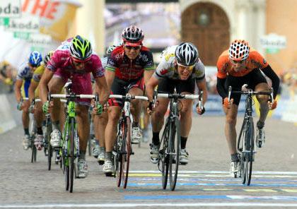 Daniele Benatti (Liquigas), Robbie McEwen, Mark Cavendish , Koldo Fernandez, 91. Giro d\'Italia, 12. Etappe, Foto: Sabine Jacob