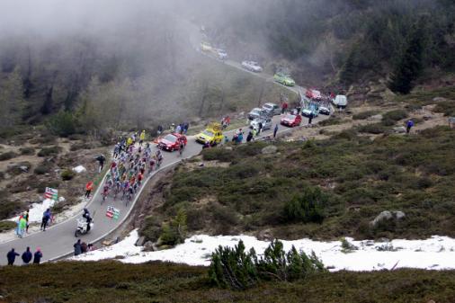 Nebel, Alpe di Pampeago, 91. Giro d\'Italia, 14. Etappe, Foto: Sabine Jacob