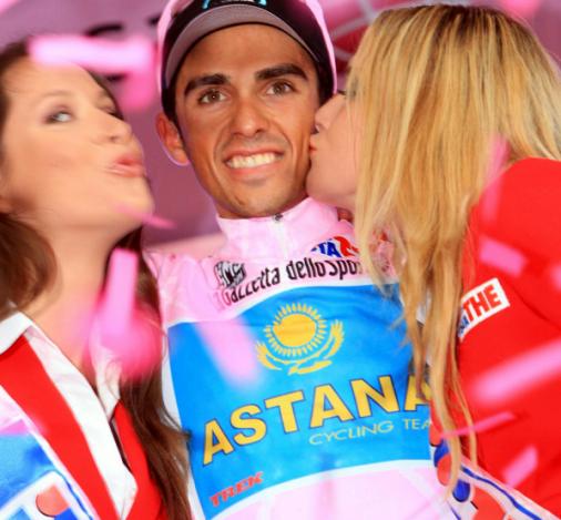 Alberto Contador ist Sieger des 91. Giro dItalia