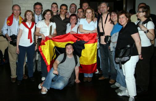 Alberto Contador feierte Giro-Sieg mit  spanischem Konsul und Freunden, Foto: Sabine Jacob