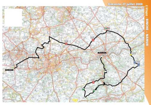 Streckenverlauf Tour de Wallonie 2008 - Etappe 2