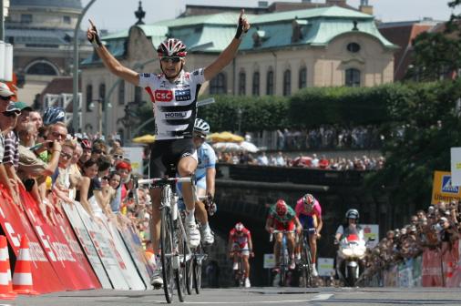 Karsten Kroon gewinnt die letzte Etappe in Dresden (Foto: Veransalter)