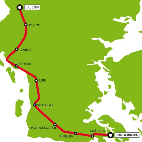 Streckenverlauf Post Danmark Rundt 2008 - Etappe 2